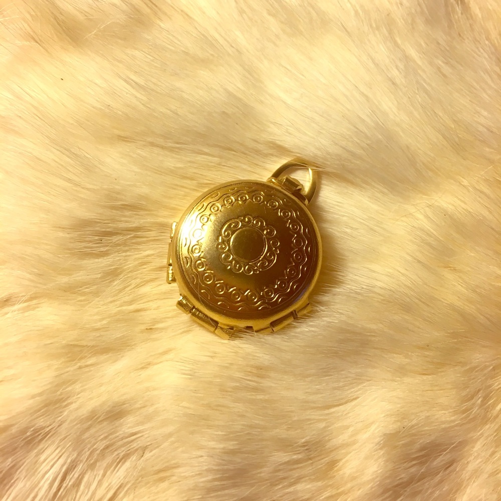Brass Four Fold Victorian Repro Locket Pendant